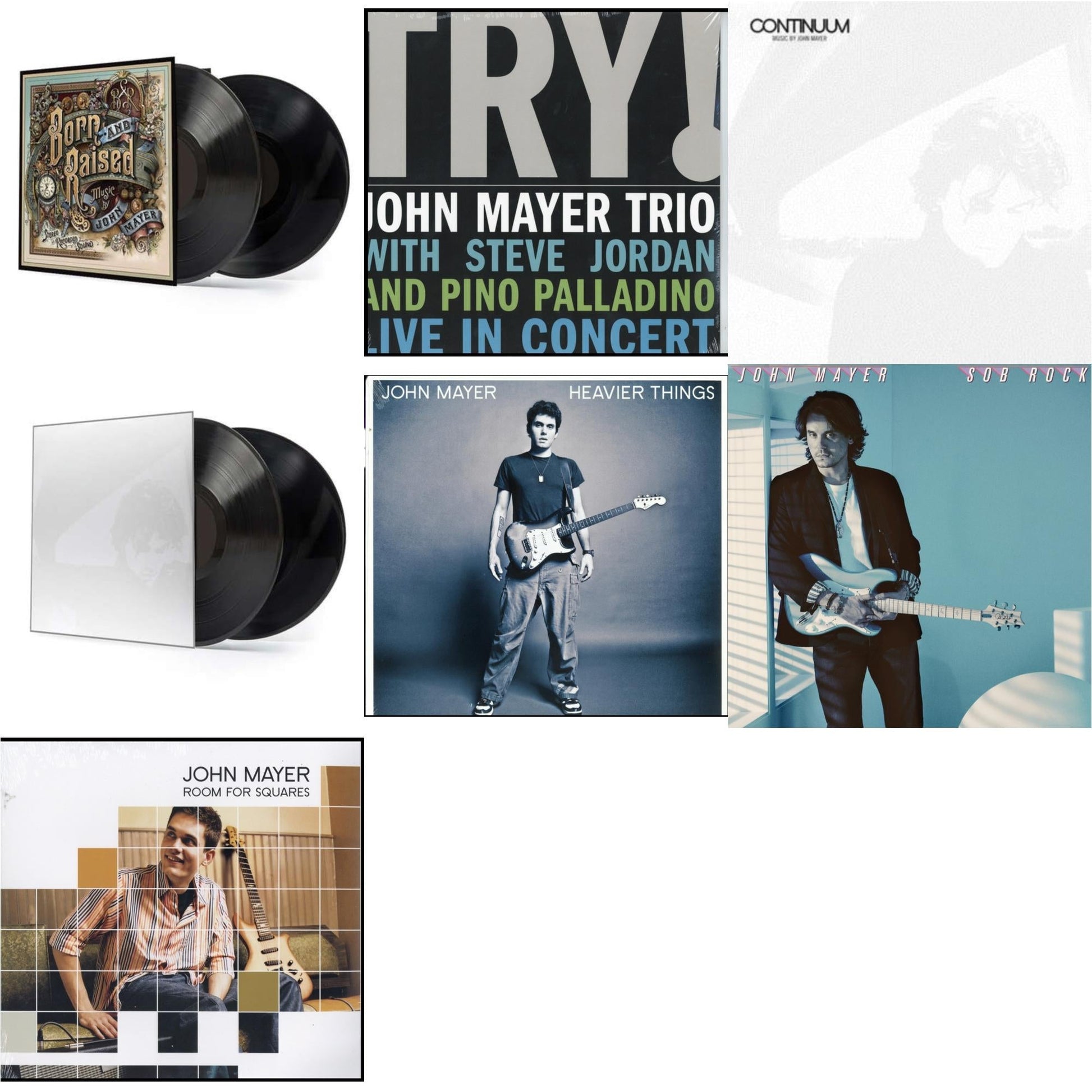 This is a 7 LP Vinyl SKU bundle.
1.This LP Vinyl is brand new.Format: LP VinylMusic Style: Indie PopThis item's title is: Sob Rock (180G)Artist: John MayerLabel: COLUMBIABarcode: 194398823515Release Date: 7/16/2021
2.This LP Vinyl is brand new.