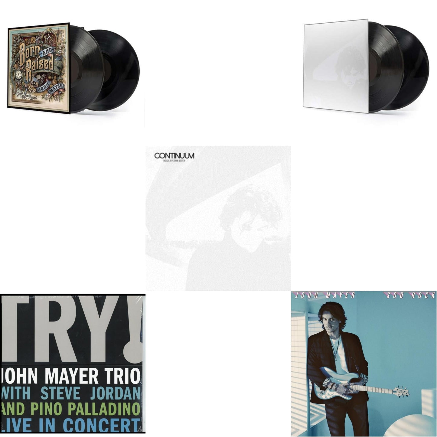This is a 5 LP Vinyl SKU bundle.
1.This LP Vinyl is brand new.Format: LP VinylMusic Style: Indie PopThis item's title is: Sob Rock (180G)Artist: John MayerLabel: COLUMBIABarcode: 194398823515Release Date: 7/16/2021
2.This LP Vinyl is brand new.