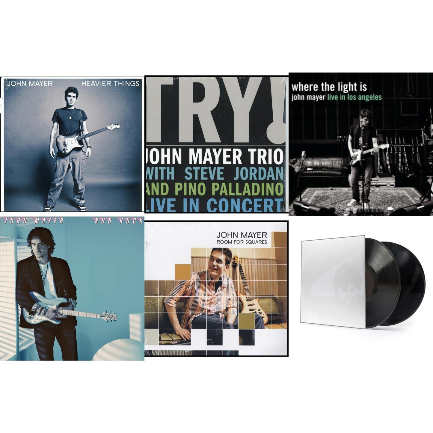This is a 6 LP Vinyl SKU bundle.
1.This LP Vinyl is brand new.Format: LP VinylMusic Style: Indie PopThis item's title is: Sob Rock (180G)Artist: John MayerLabel: COLUMBIABarcode: 194398823515Release Date: 7/16/2021
2.This LP Vinyl is brand new.