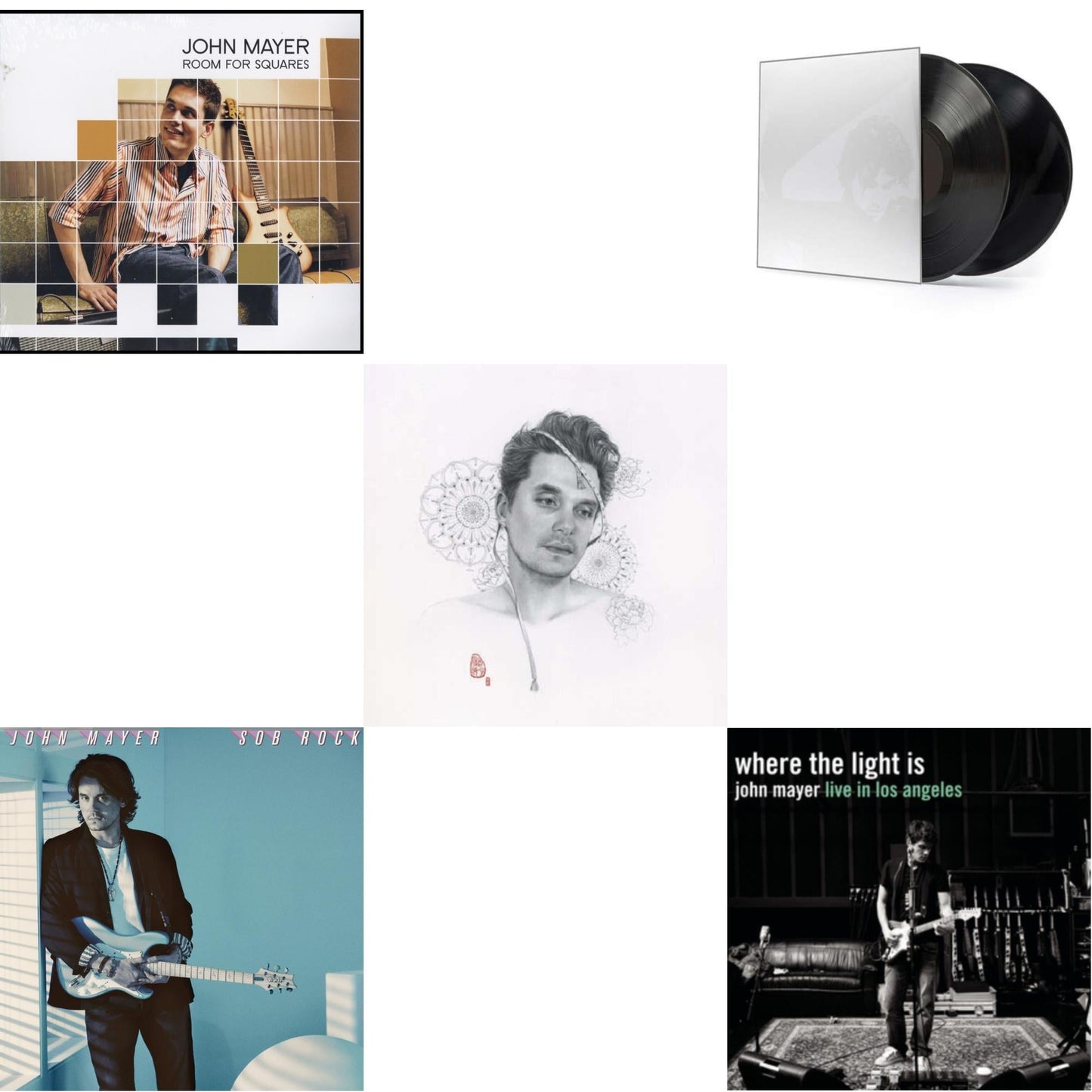 This is a 5 LP Vinyl SKU bundle.
1.This LP Vinyl is brand new.Format: LP VinylMusic Style: Indie PopThis item's title is: Sob Rock (180G)Artist: John MayerLabel: COLUMBIABarcode: 194398823515Release Date: 7/16/2021
2.This LP Vinyl is brand new.