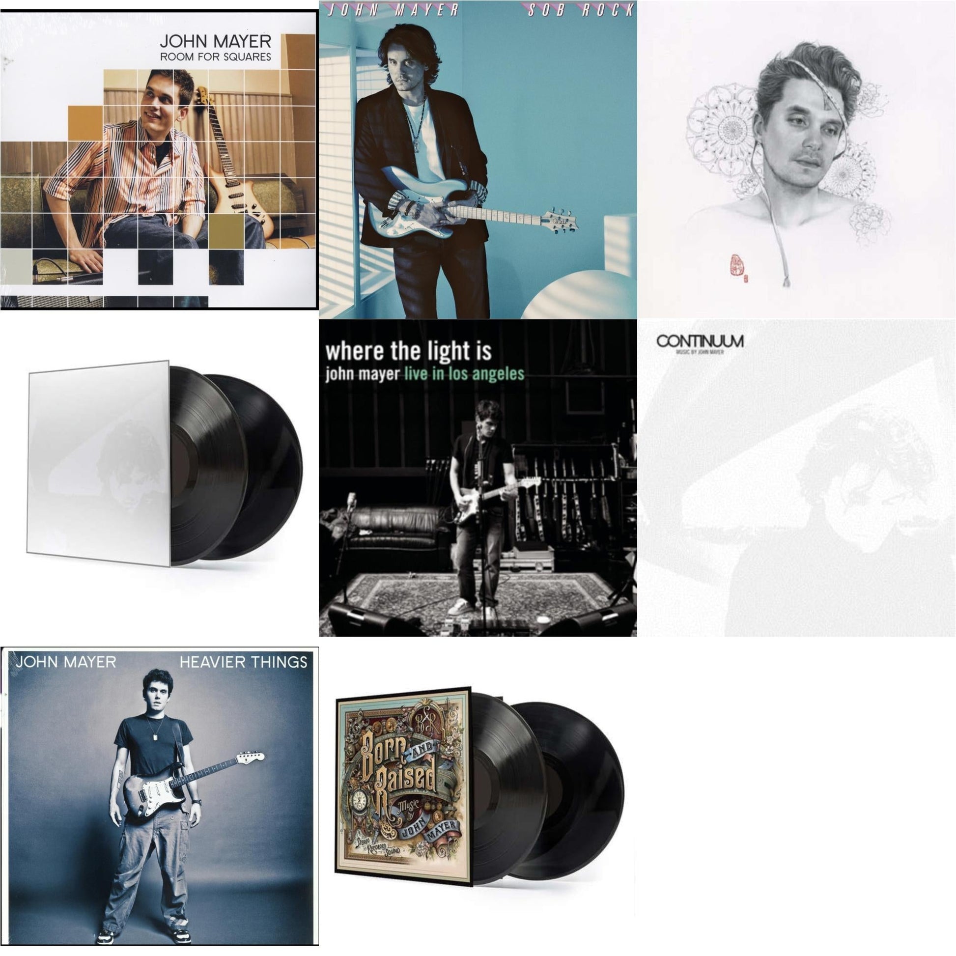 This is a 8 LP Vinyl SKU bundle.
1.This LP Vinyl is brand new.Format: LP VinylMusic Style: Indie PopThis item's title is: Sob Rock (180G)Artist: John MayerLabel: COLUMBIABarcode: 194398823515Release Date: 7/16/2021
2.This LP Vinyl is brand new.