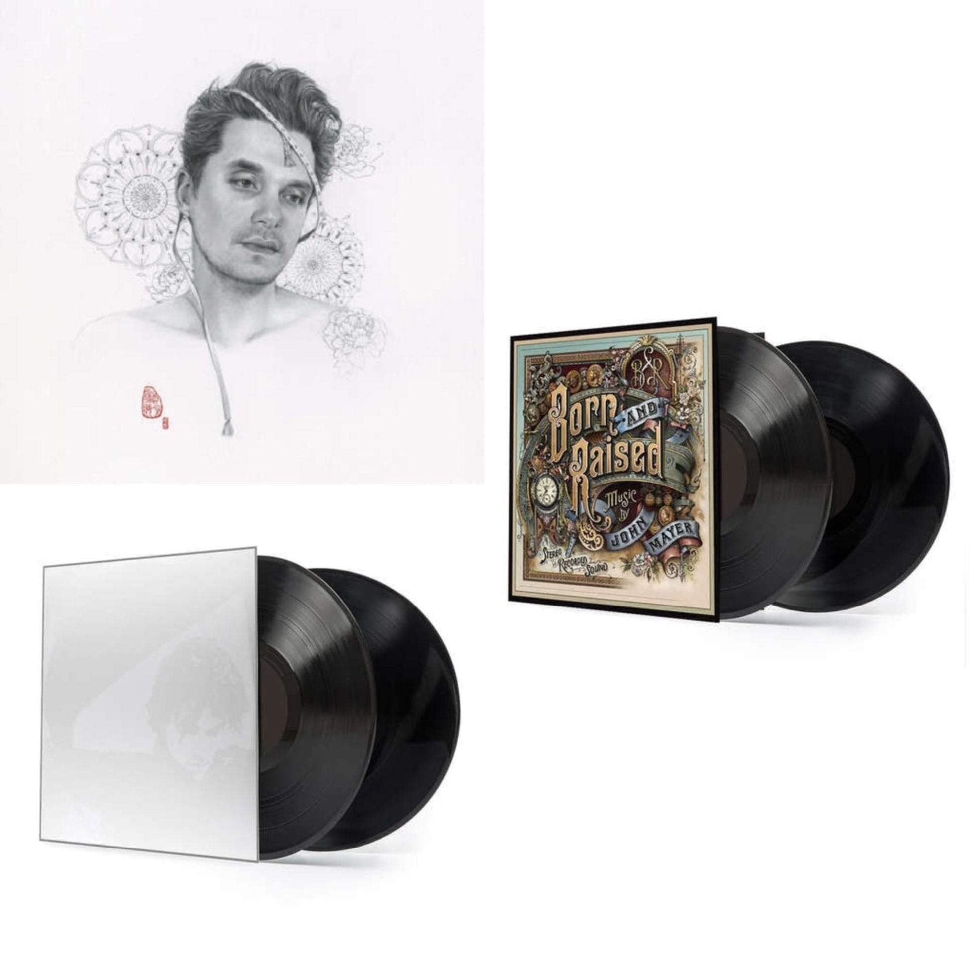 This is a 3 LP Vinyl SKU bundle.
1.This LP Vinyl is brand new.Format: LP VinylMusic Style: Folk RockThis item's title is: Born & Raised (2LP/CD/180G/Gatefold)Artist: John MayerBarcode: 886919760613Release Date: 6/12/2012
2.This LP Vinyl is brand new.