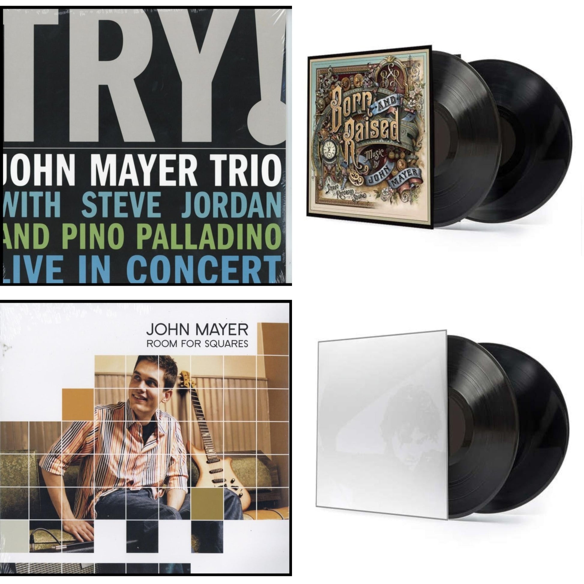This is a 4 LP Vinyl SKU bundle.
1.This LP Vinyl is brand new.Format: LP VinylMusic Style: AcousticThis item's title is: Room For SquaresArtist: John MayerLabel: LEGACYBarcode: 696998529311Release Date: 9/18/2001
2.This LP Vinyl is brand new.