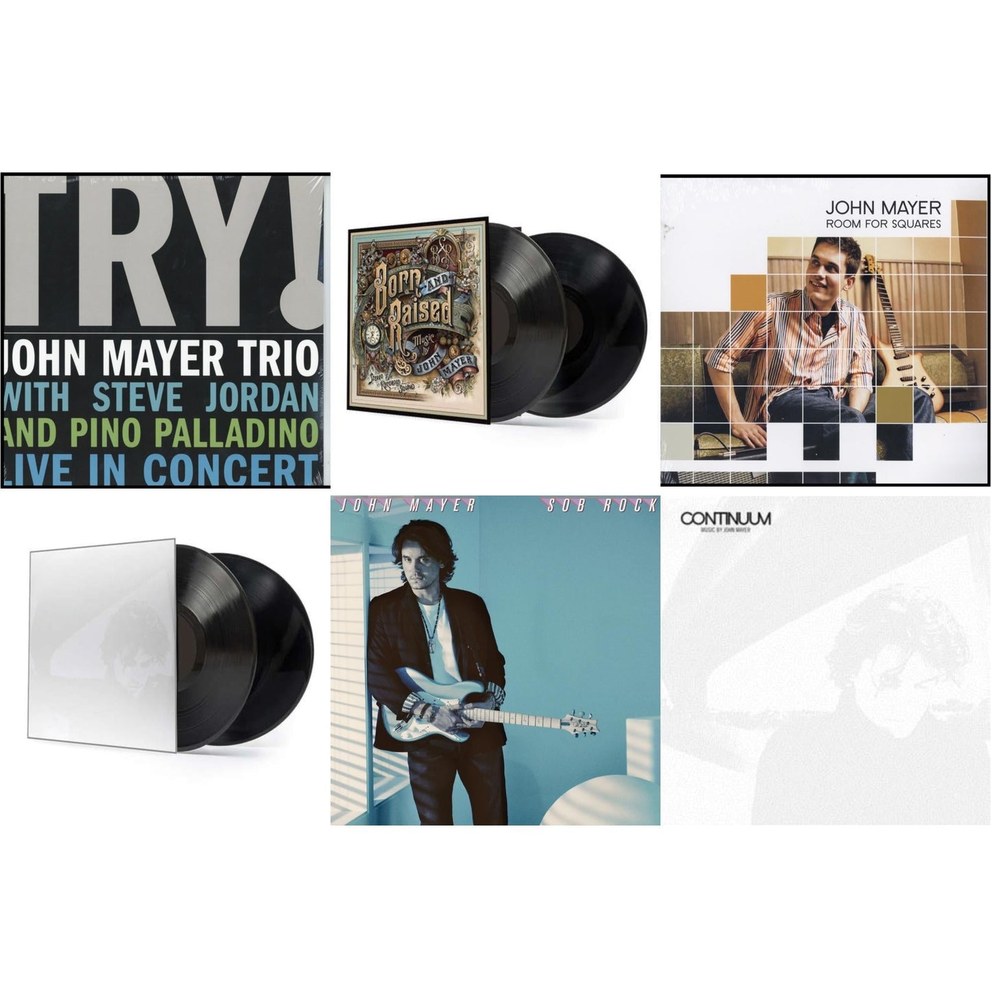 This is a 6 LP Vinyl SKU bundle.
1.This LP Vinyl is brand new.Format: LP VinylMusic Style: Indie PopThis item's title is: Sob Rock (180G)Artist: John MayerLabel: COLUMBIABarcode: 194398823515Release Date: 7/16/2021
2.This LP Vinyl is brand new.