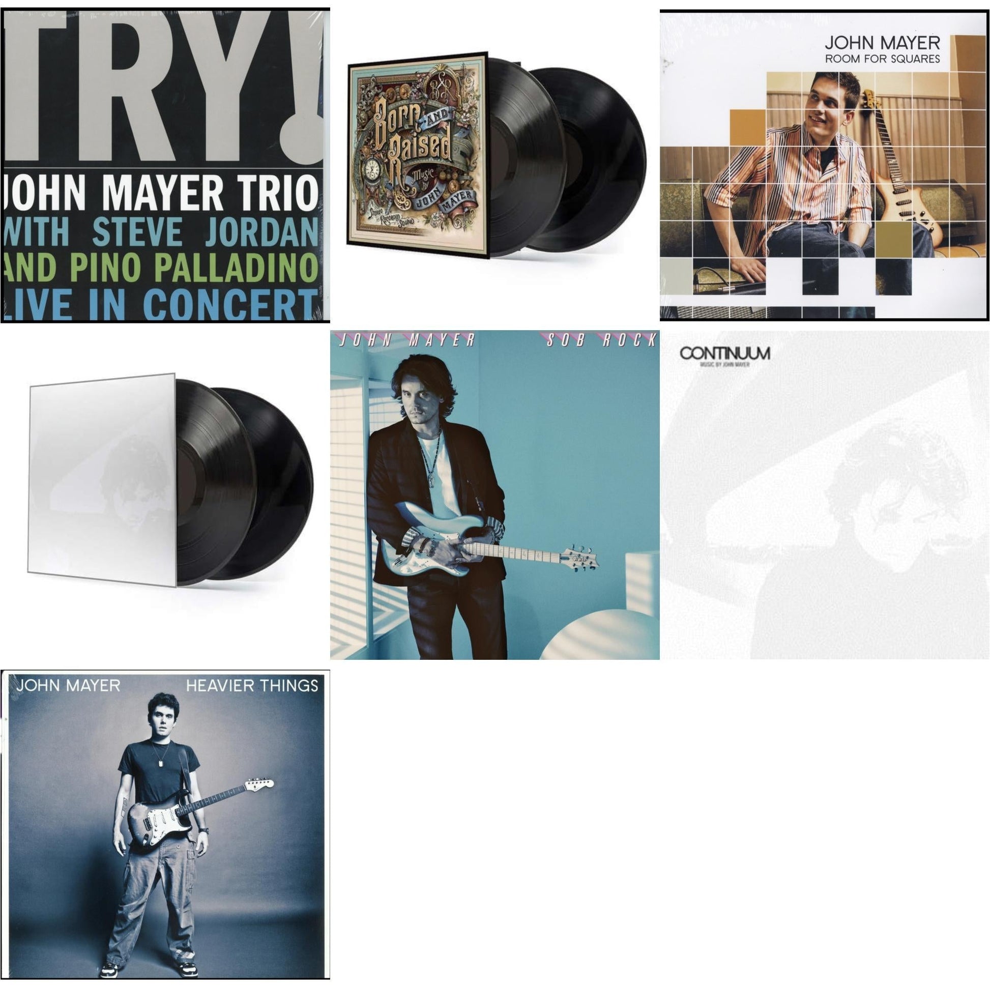 This is a 7 LP Vinyl SKU bundle.
1.This LP Vinyl is brand new.Format: LP VinylMusic Style: Indie PopThis item's title is: Sob Rock (180G)Artist: John MayerLabel: COLUMBIABarcode: 194398823515Release Date: 7/16/2021
2.This LP Vinyl is brand new.