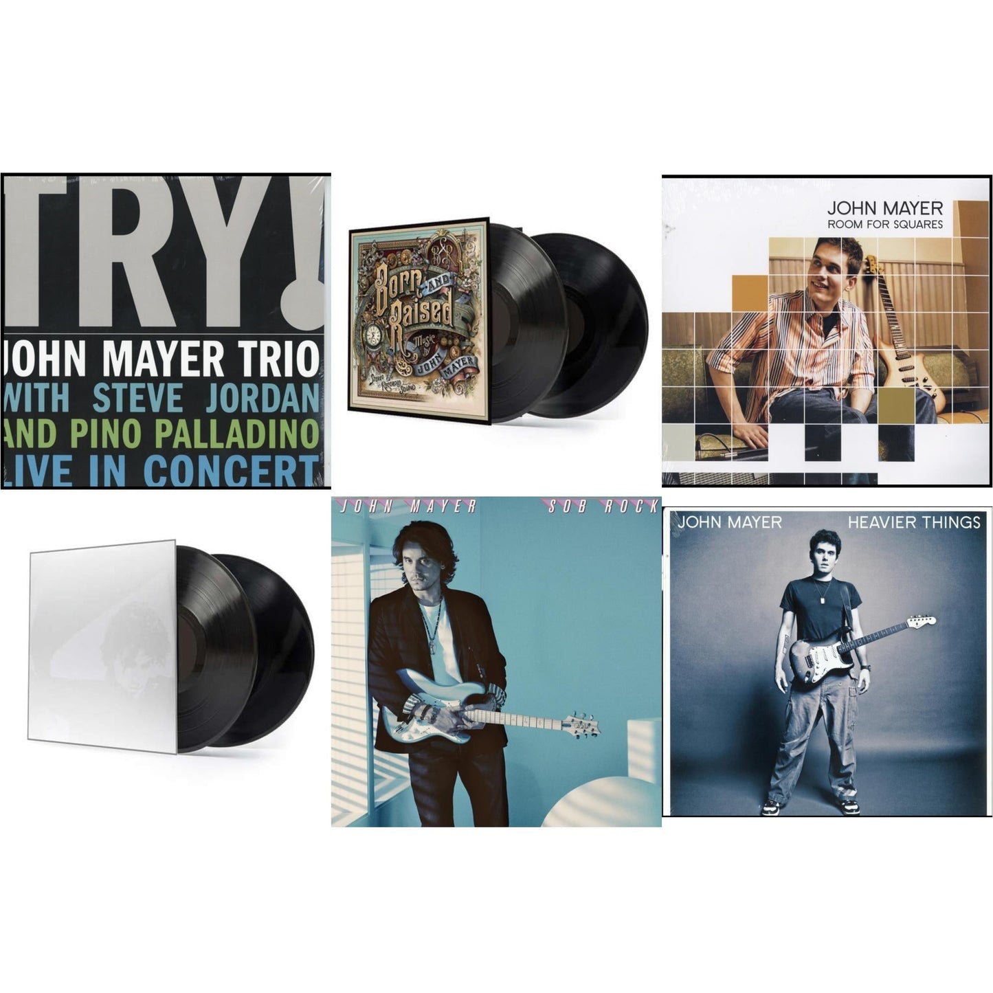 This is a 6 LP Vinyl SKU bundle.
1.This LP Vinyl is brand new.Format: LP VinylMusic Style: Indie PopThis item's title is: Sob Rock (180G)Artist: John MayerLabel: COLUMBIABarcode: 194398823515Release Date: 7/16/2021
2.This LP Vinyl is brand new.