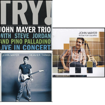 John Mayer - Room For Squares & Try: Live In Concert & Heavier Things (180G) - LP Vinyl Bundle