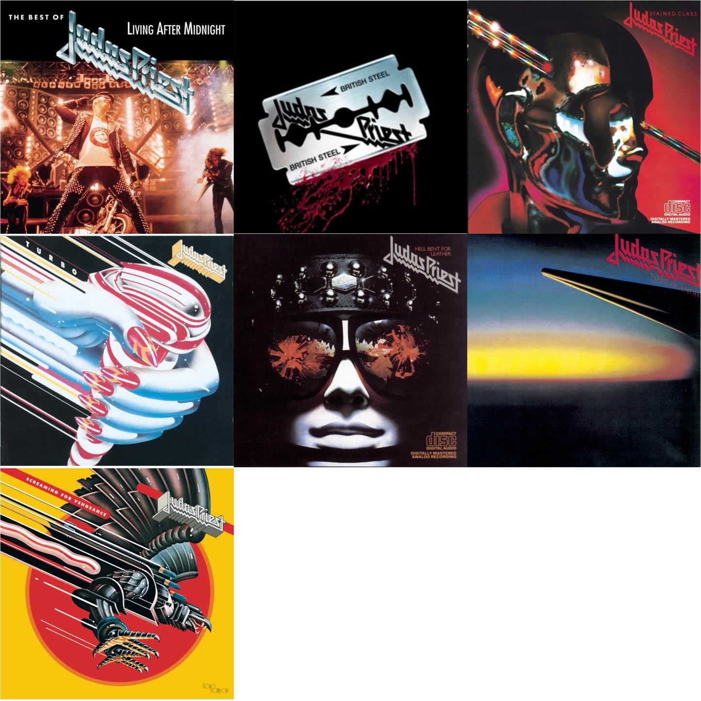 Best Of Judas Priest: Living After Midnight & British Steel (30Th Anniversary Legacy Edition) & Stained Class & Turbo & Hell Bent For Leather & Point Of Entry & Screaming For Vengeance