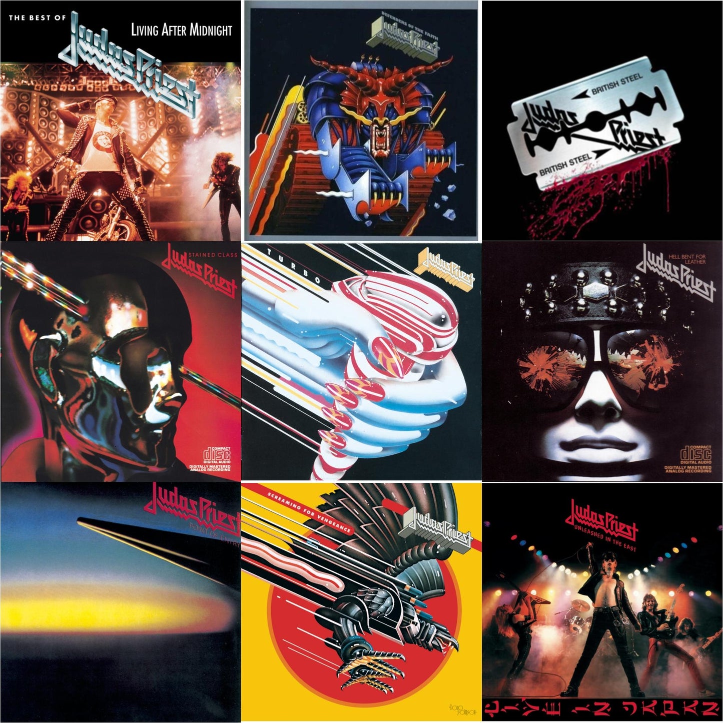 Best Of Judas Priest: Living After Midnight & Defenders Of The Faith & British Steel (30Th Anniversary Legacy Edition) & Stained Class & Turbo & Hell Bent For Leather & Point Of Entry & Screaming For Vengeance & Unleashed In The East