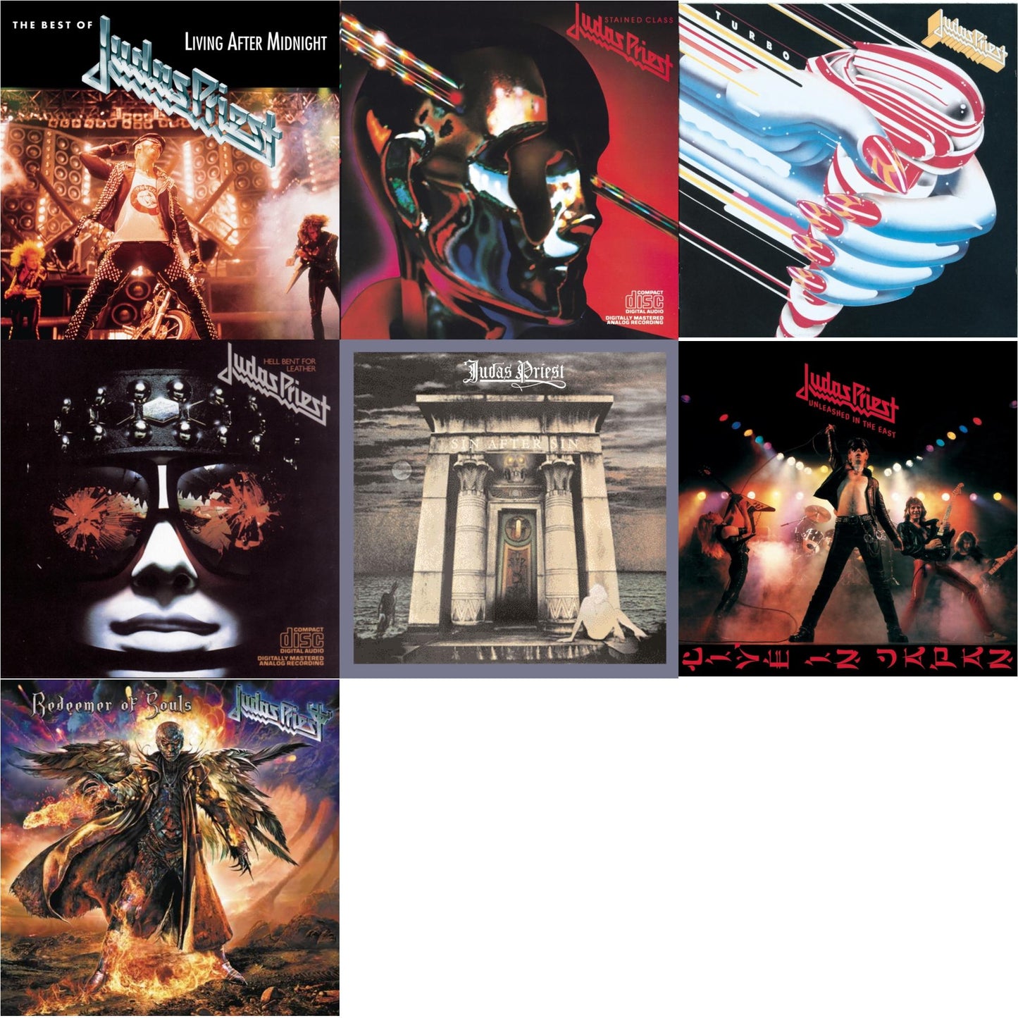 Best Of Judas Priest: Living After Midnight & Stained Class & Turbo & Hell Bent For Leather & Sin After Sin & Unleashed In The East & Redeemer Of Souls