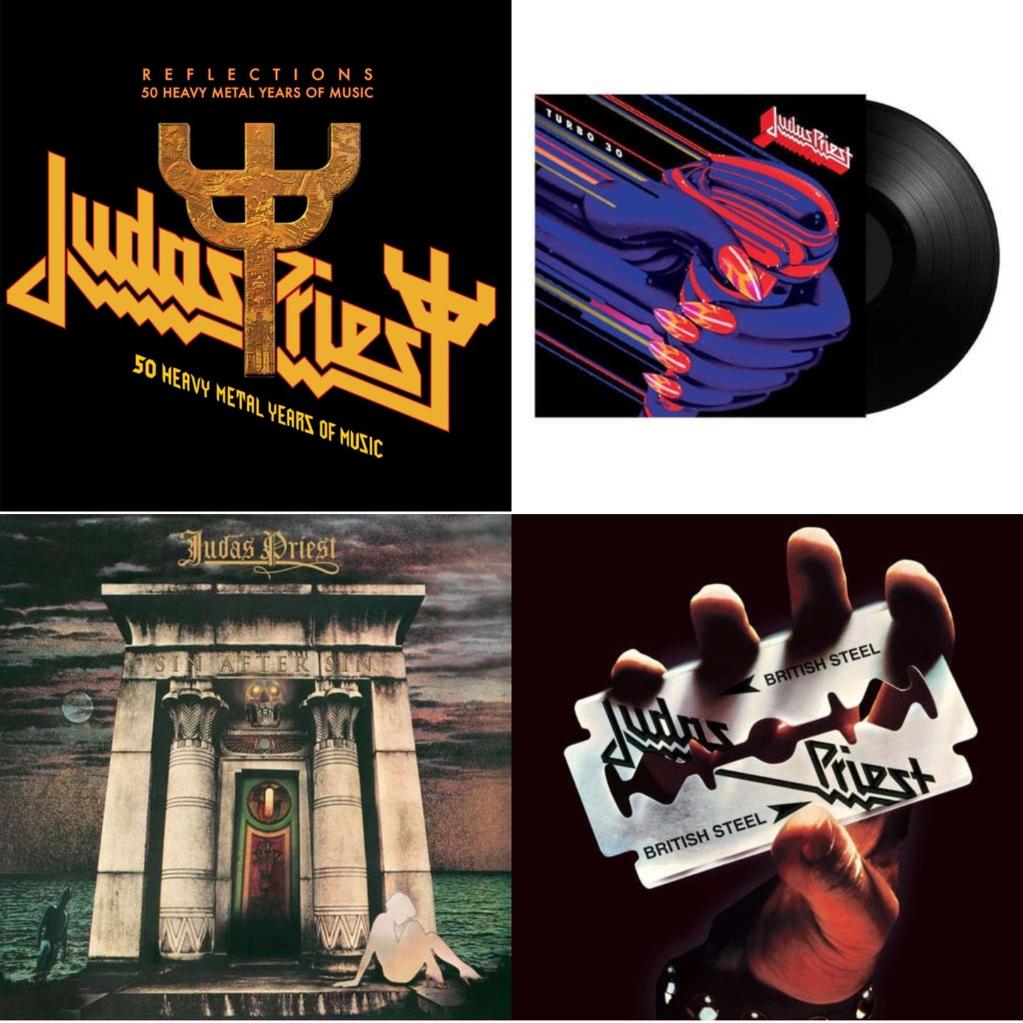 This is a 4 LP Vinyl SKU bundle.
1.This LP Vinyl is brand new.Format: LP VinylMusic Style: Tech HouseThis item's title is: Reflections - 50 Heavy Metal Years Of Music (2LP/180G/Red Vinyl)Artist: Judas PriestLabel: LEGACYBarcode: 194398917818Release Date: 10/15/2021
2.