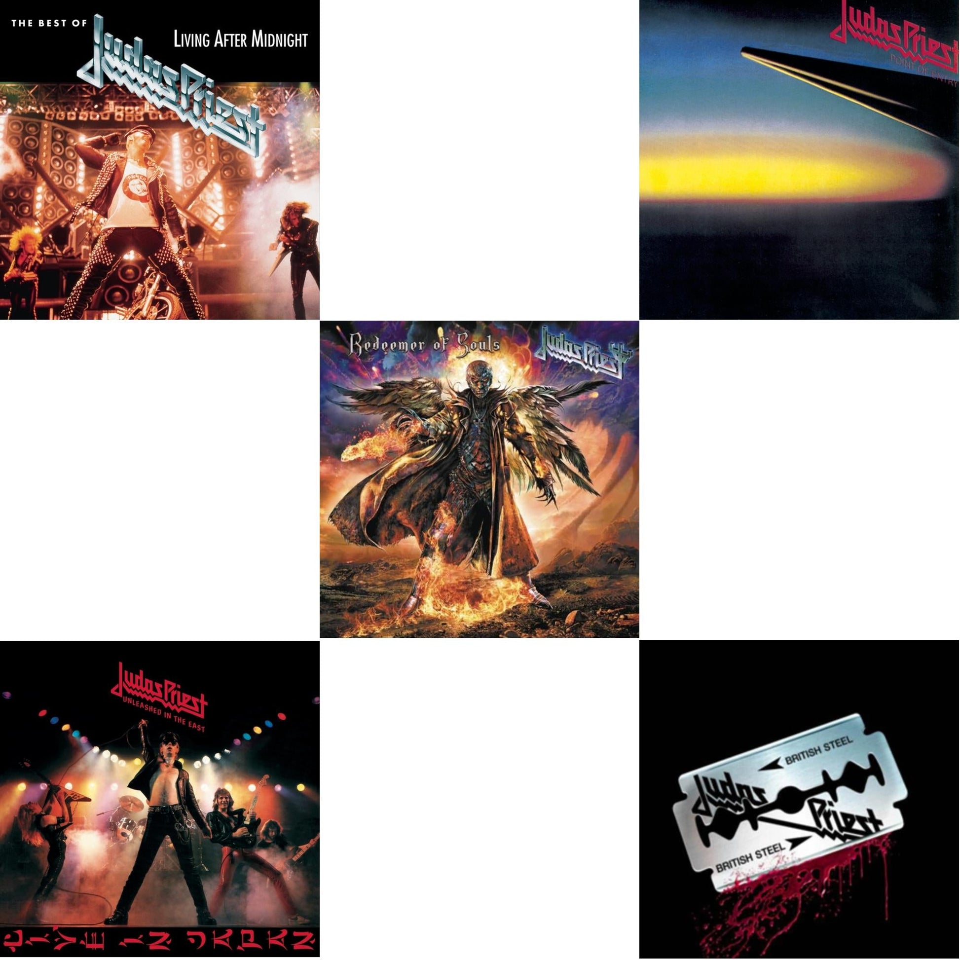 This is a 5 CD SKU bundle.
1.This CD is brand new.Format: CDMusic Style: BreaksThis item's title is: Best Of Judas Priest: Living After MidnightArtist: Judas PriestLabel: LEGACYBarcode: 074646518021Release Date: 2/3/1998
2.This CD is brand new.