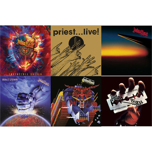Invincible Shield (2LP) & Priest... Live! (2 LP/180G/Dl Code) & Point Of Entry (180G/Dl Card) & Ram It Down (180G/Dl Code) & Defenders Of The Faith (180G/Dl Code) & British Steel (180G)(Dl Code)