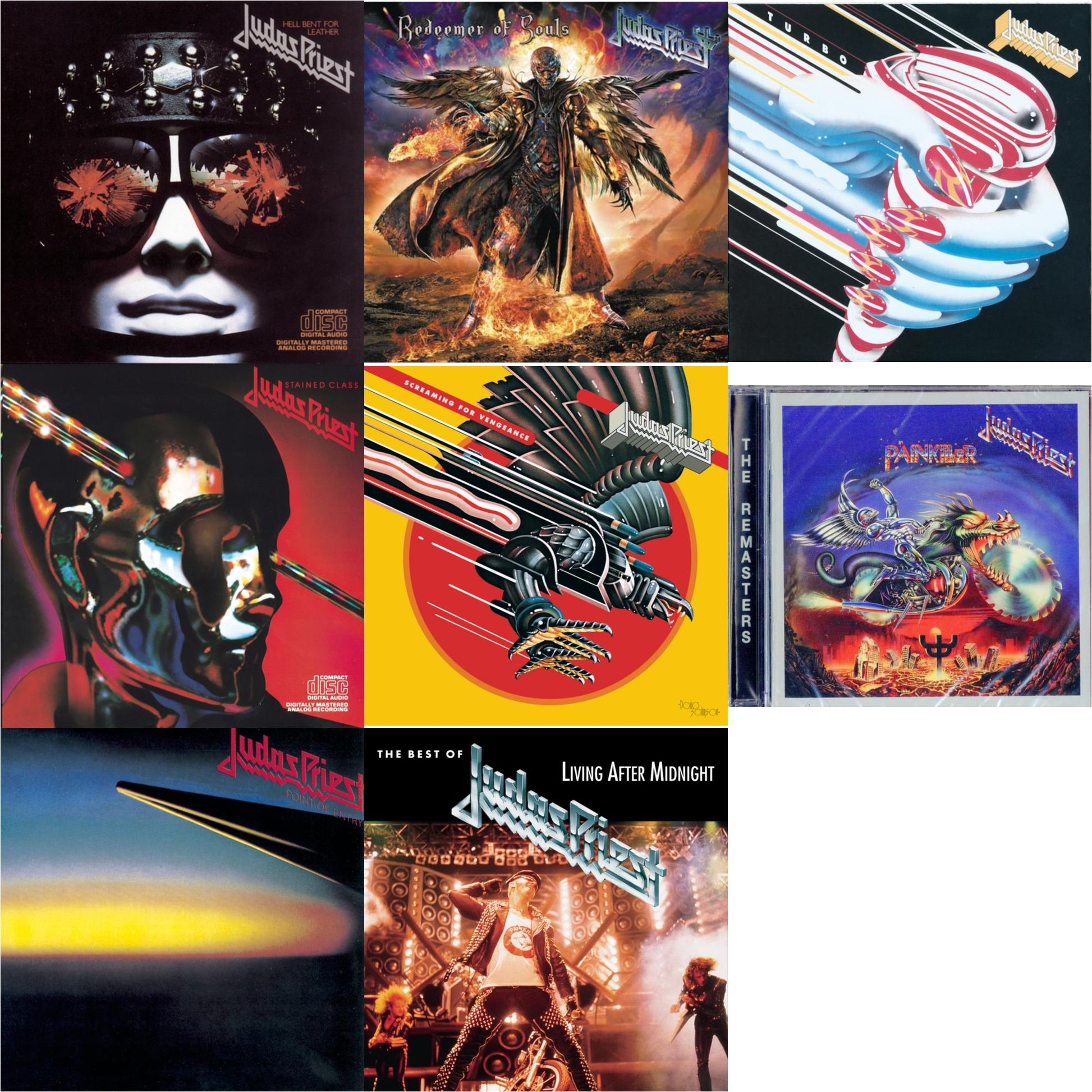 This is a 8 CD SKU bundle.
1.This CD is brand new.Format: CDMusic Style: BreaksThis item's title is: Best Of Judas Priest: Living After MidnightArtist: Judas PriestLabel: LEGACYBarcode: 074646518021Release Date: 2/3/1998
2.This CD is brand new.