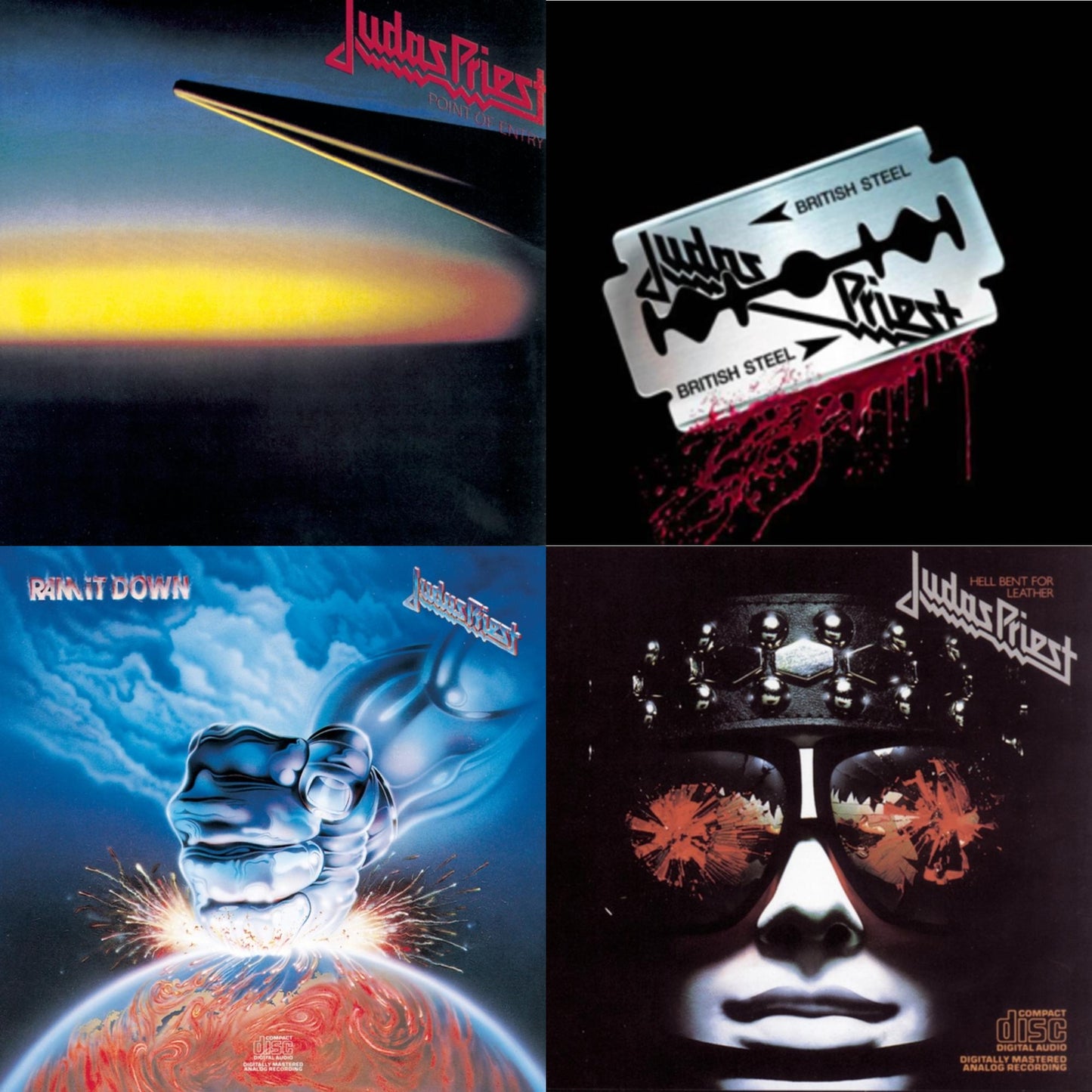 This is a 4 CD SKU bundle.
1.This CD is brand new.Format: CDMusic Style: Heavy MetalThis item's title is: British Steel (30Th Anniversary Legacy Edition)Artist: Judas PriestLabel: LEGACYBarcode: 886976674427Release Date: 5/11/2010
2.This CD is brand new.