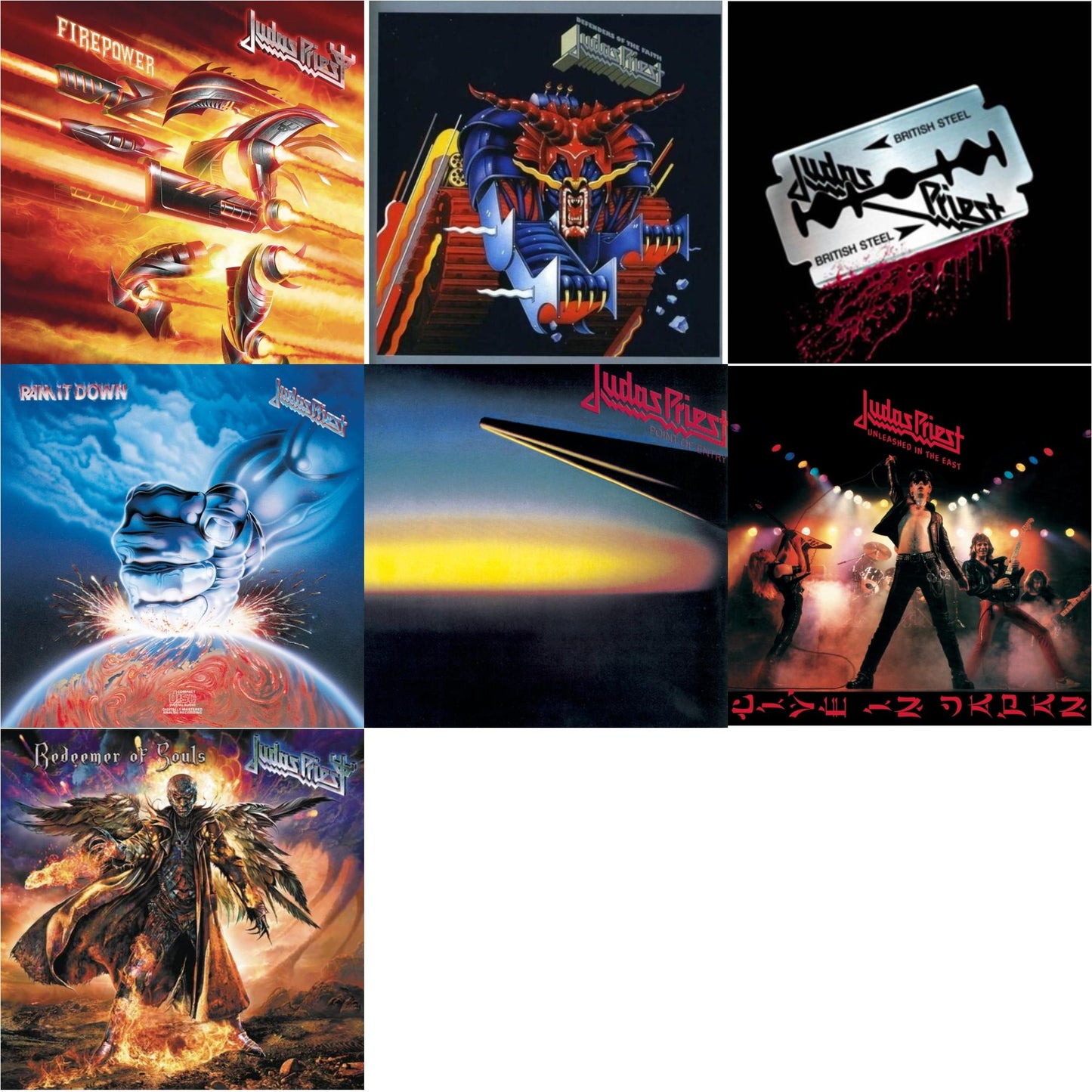 Firepower & Defenders Of The Faith & British Steel (30Th Anniversary Legacy Edition) & Ram It Down & Point Of Entry & Unleashed In The East & Redeemer Of Souls