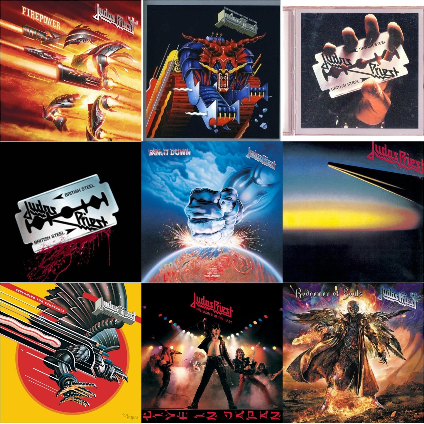 Firepower & Defenders Of The Faith & British Steel & British Steel (30Th Anniversary Legacy Edition) & Ram It Down & Point Of Entry & Screaming For Vengeance & Unleashed In The East & Redeemer Of Souls