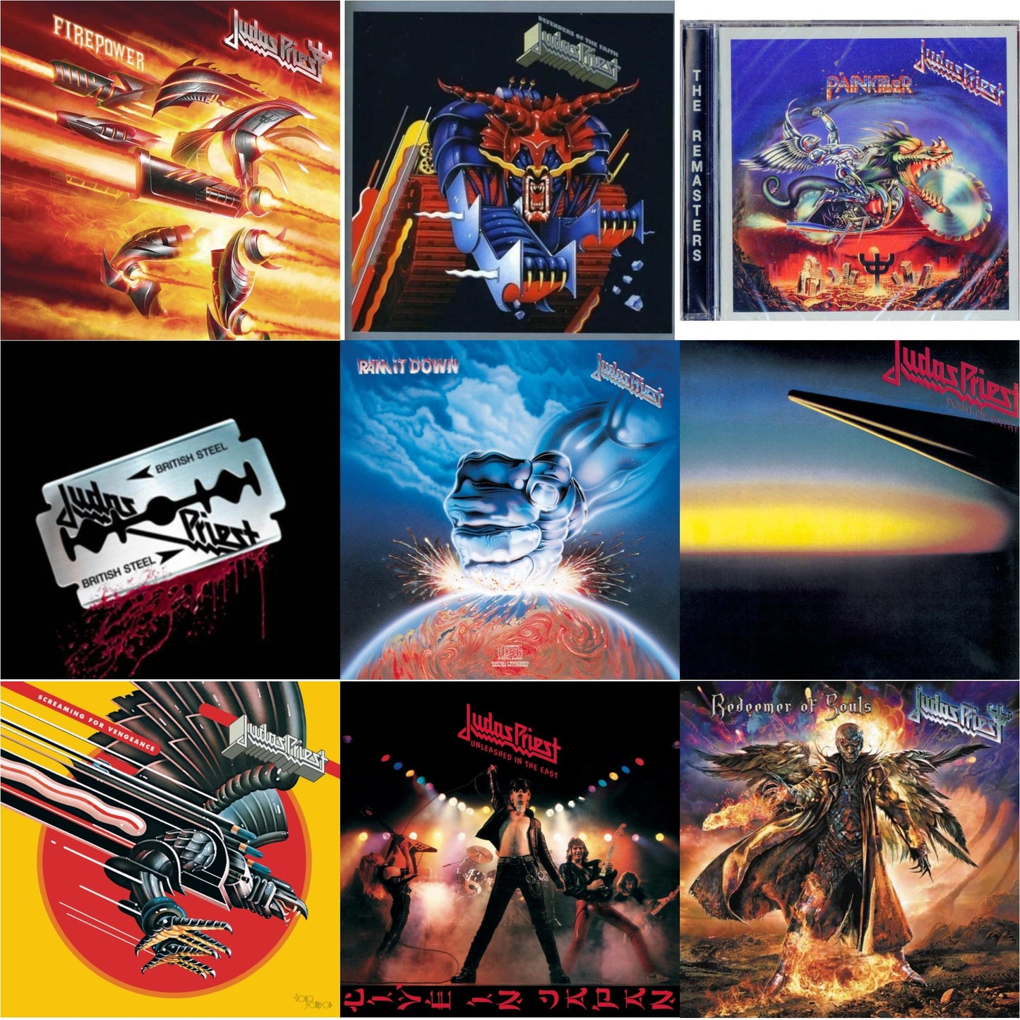 Firepower & Defenders Of The Faith & Painkiller & British Steel (30Th Anniversary Legacy Edition) & Ram It Down & Point Of Entry & Screaming For Vengeance & Unleashed In The East & Redeemer Of Souls