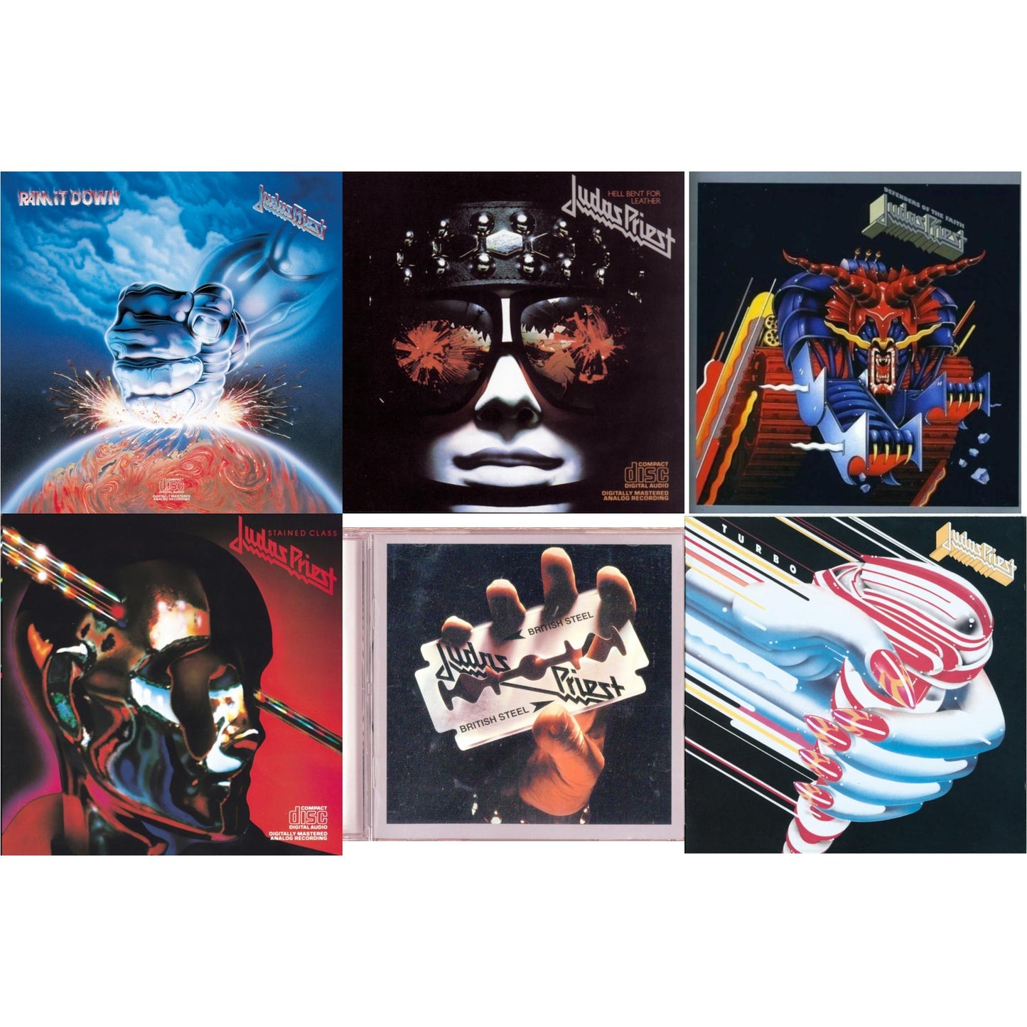 Defenders Of The Faith & British Steel & Ram It Down & Stained Class & Turbo & Hell Bent For Leather