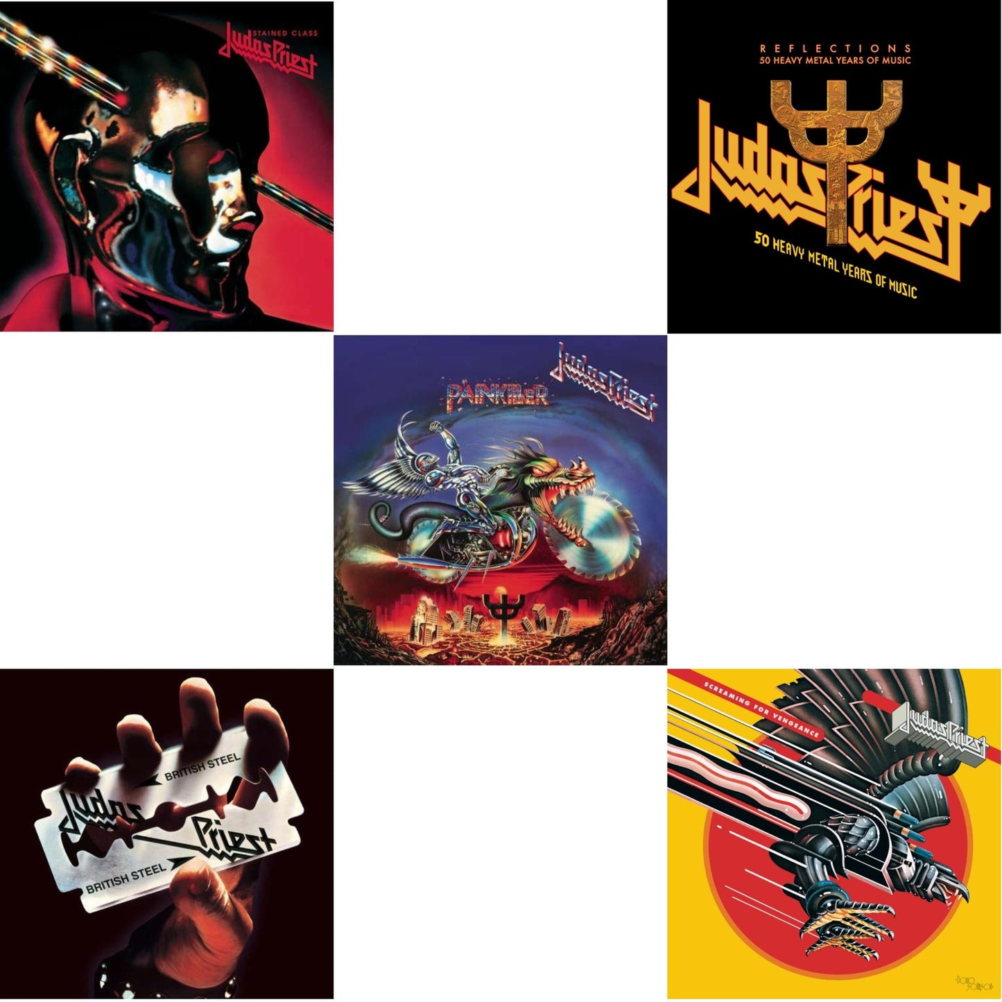 This is a 5 LP Vinyl SKU bundle.
1.This LP Vinyl is brand new.Format: LP VinylMusic Style: Heavy MetalThis item's title is: Stained Class (180G/Dl Card)Artist: Judas PriestLabel: LEGACYBarcode: 889853907915Release Date: 12/1/2017
2.This LP Vinyl is brand new.