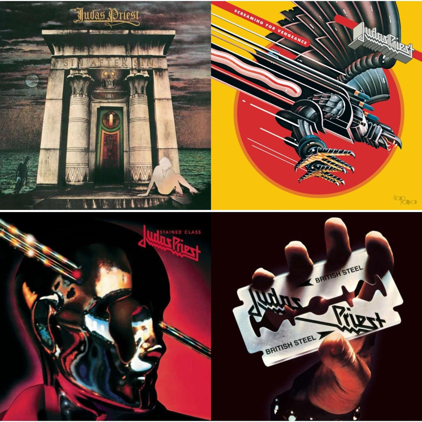 Sin After Sin (180G/Dl Card) & Stained Class (180G/Dl Card) & Screaming For Vengeance (180G/Dl Card) & British Steel (180G)(Dl Code)