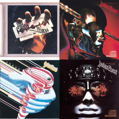 This is a 4 CD SKU bundle.
1.This CD is brand new.Format: CDMusic Style: Heavy MetalThis item's title is: British SteelArtist: Judas PriestLabel: LEGACYBarcode: 696998575226Release Date: 5/29/2001
2.This CD is brand new.