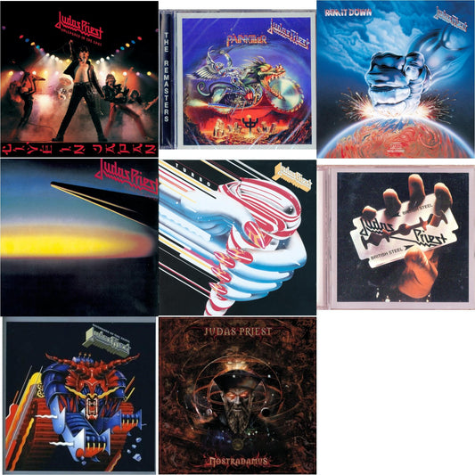 This is a 8 CD SKU bundle.
1.This CD is brand new.Format: CDMusic Style: Heavy MetalThis item's title is: Defenders Of The FaithArtist: Judas PriestLabel: LEGACYBarcode: 696998543829Release Date: 5/29/2001
2.This CD is brand new.