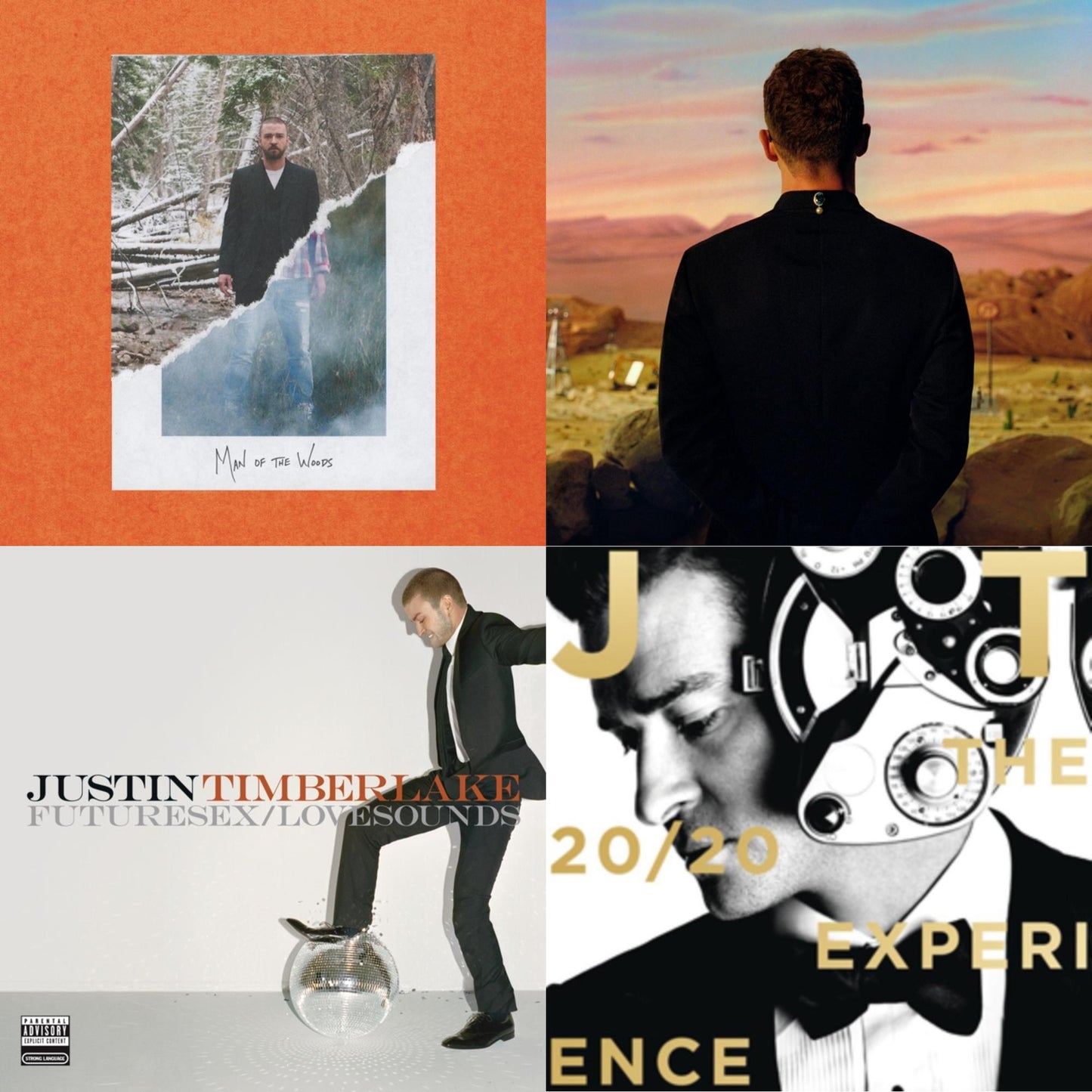 Man Of The Woods (140G/Dl Code) & Everything I Thought It Was (X) (2LP) & Futuresex / Lovesounds (Pa/2LP/Gatefold) & 20/20 Experience (2LP/Gatefold)