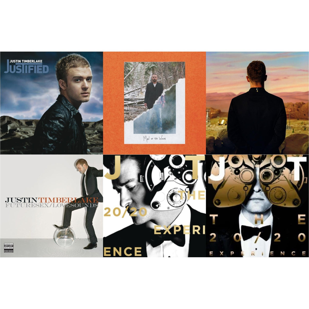 Justified & Man Of The Woods (140G/Dl Code) & Everything I Thought It Was (X) (2LP) & Futuresex / Lovesounds (Pa/2LP/Gatefold) & 20/20 Experience (2LP/Gatefold) & 20/20 Experience - 2 Of 2 (Pa/2LP/Dl Card/Gatefold)