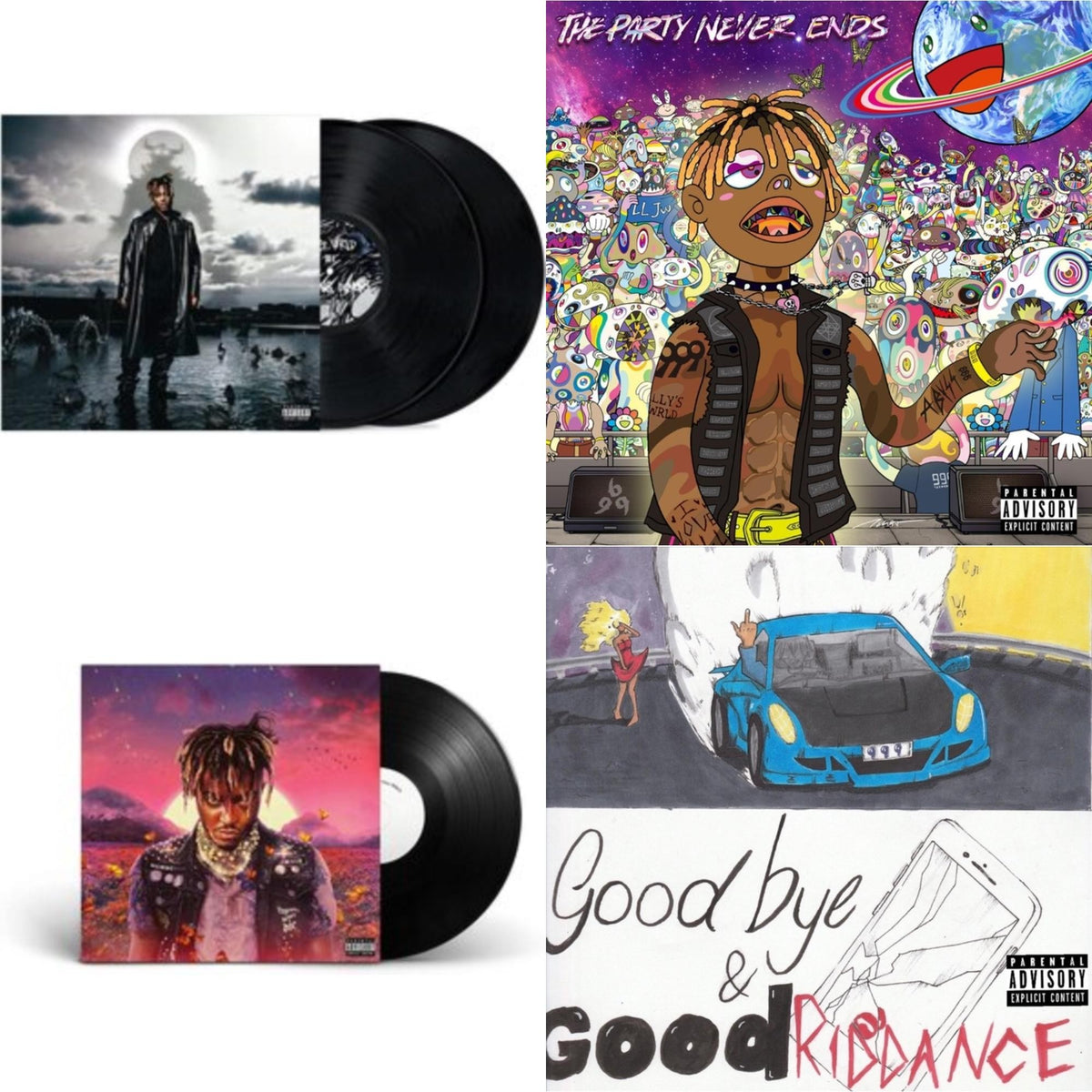 Fighting Demons (2LP) & Party Never Ends (X) (Coal Vinyl/2LP) & Legends Never Die (X) (2LP) & Goodbye & Good Riddance