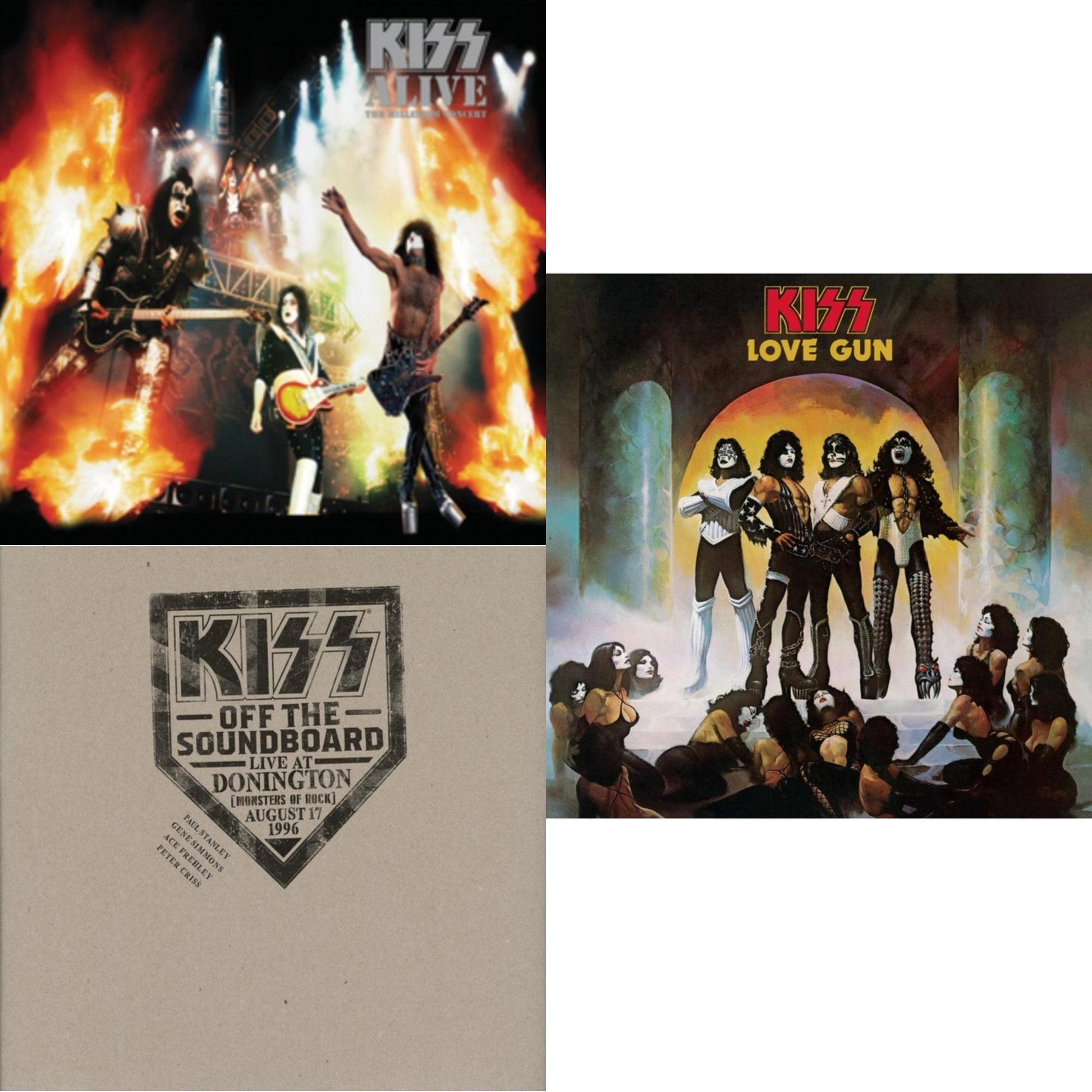 This is a 3 LP Vinyl SKU bundle.
1.This LP Vinyl is brand new.Format: LP VinylThis item's title is: Kiss Off The Soundboard: Donington 1996 (Live) (3LP)Artist: KissLabel: UMEBarcode: 602445248384Release Date: 6/10/2022
2.This LP Vinyl is brand new.