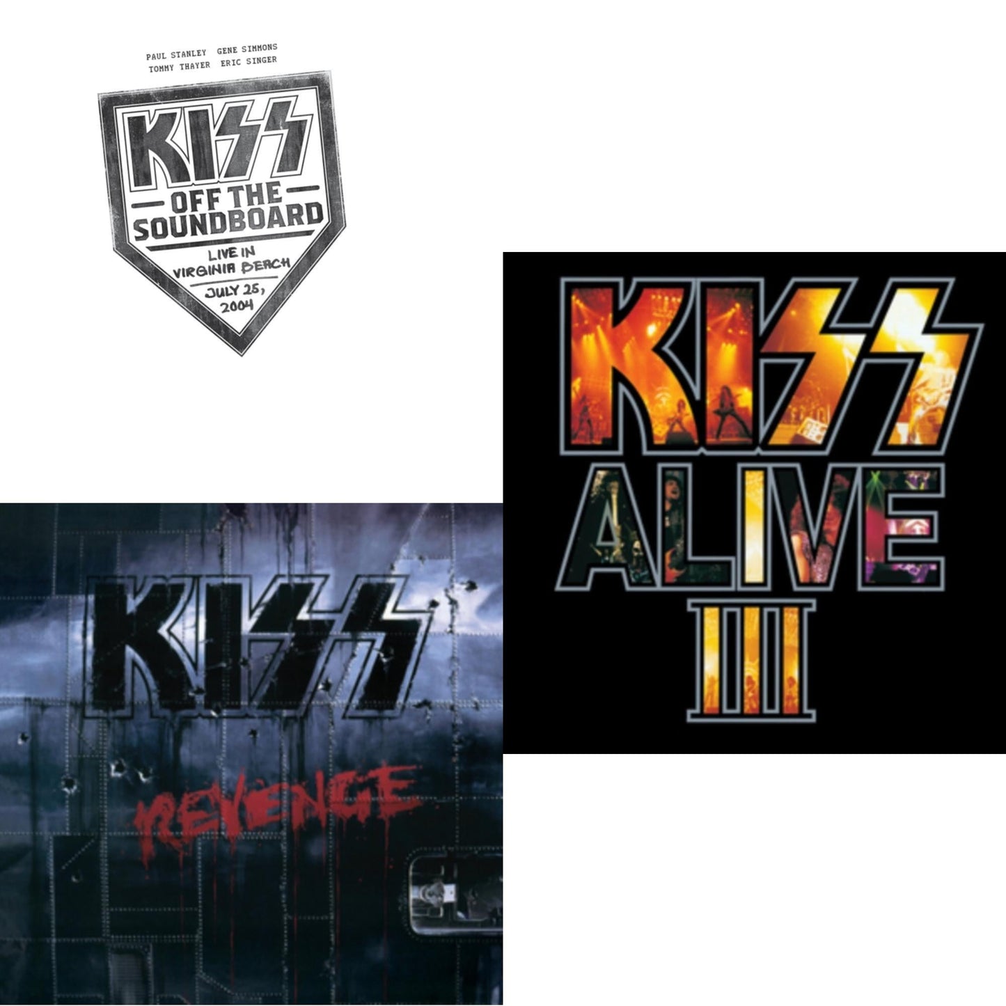 Kiss Off The Soundboard: Live In Virginia Beach (3LP) & Revenge & Alive Iii