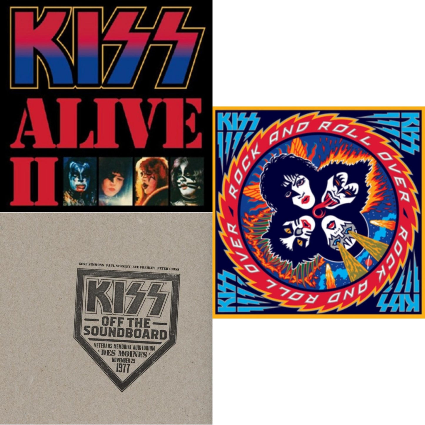 Kiss Off The Soundboard: Live In Des Moines (2LP) & Rock & Roll Over & Alive Ii