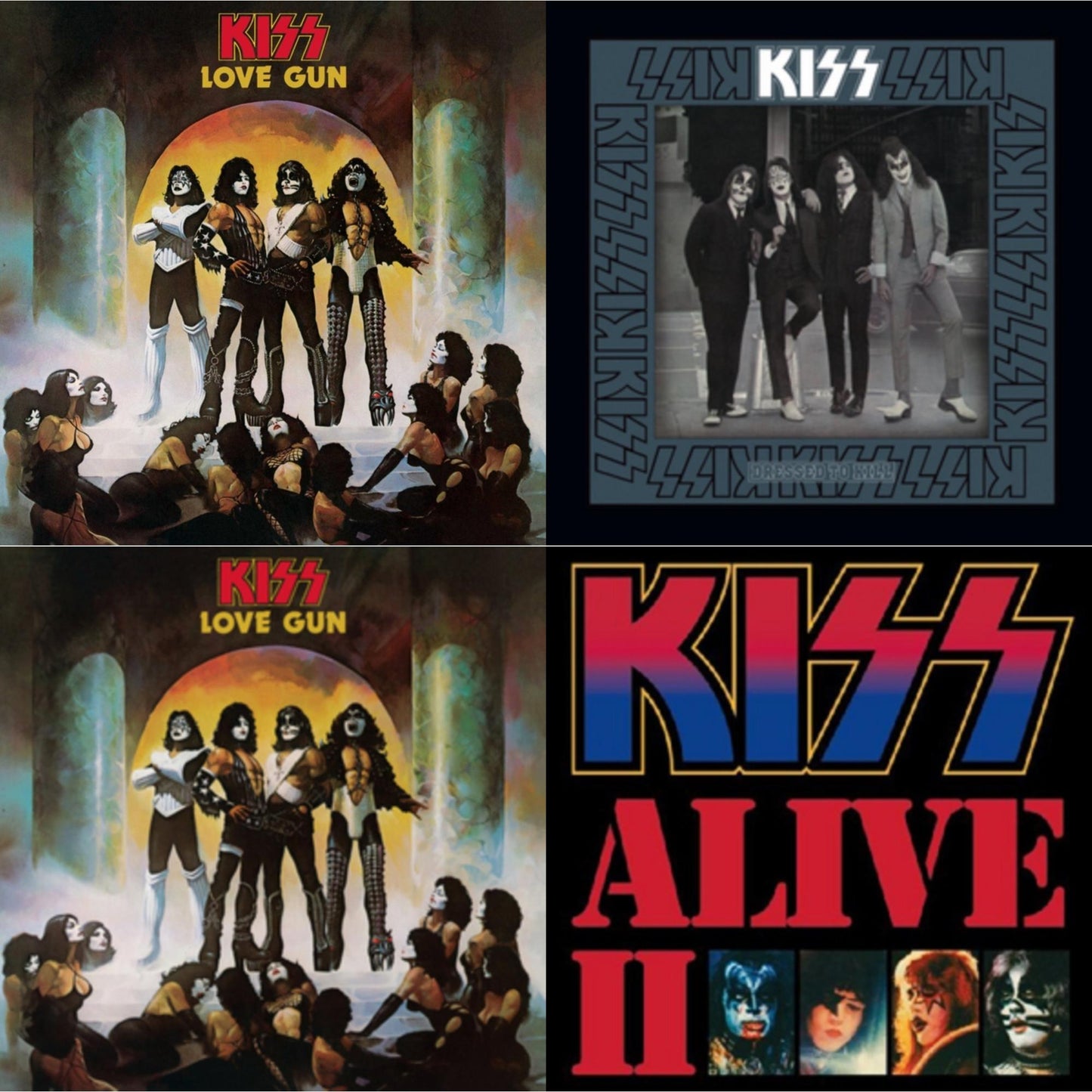 Love Gun (Tangerine/Aqua Splatter LP Vinyl) & Dressed To Kill & Love Gun & Alive Ii