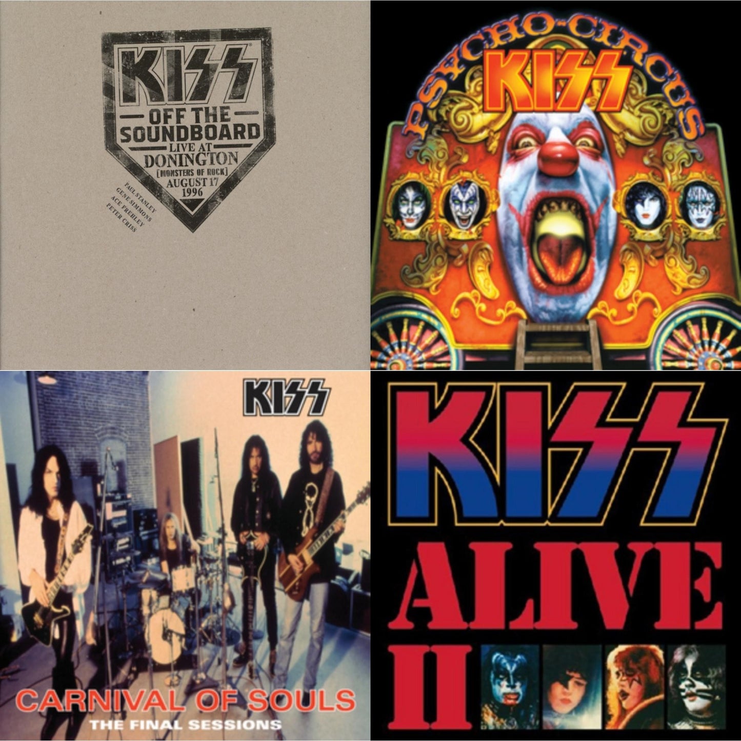 Kiss Off The Soundboard: Donington 1996 (Live) (3LP) & Psycho Circus & Carnival Of Souls & Alive Ii