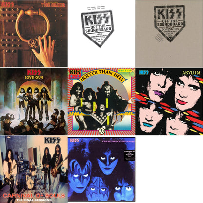 Kiss - Music From The Elder (Half-Speed Master/Clear LP Vinyl/180G) & Kiss Off The Soundboard: Live In Virginia Beach (3LP) & Kiss Off The Soundboard: Donington 1996 (Live) (3LP) & Love Gun (Tangerine/Aqua Splatter LP Vinyl) & Hotter Than Hell &