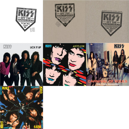 Kiss Off The Soundboard: Tokyo 2001 (3LP) & Kiss Off The Soundboard: Donington 1996 (Live) (3LP) & Kiss Off The Soundboard: Live In Des Moines (2LP) & Lick It Up & Asylum & Carnival Of Souls & Crazy Nights