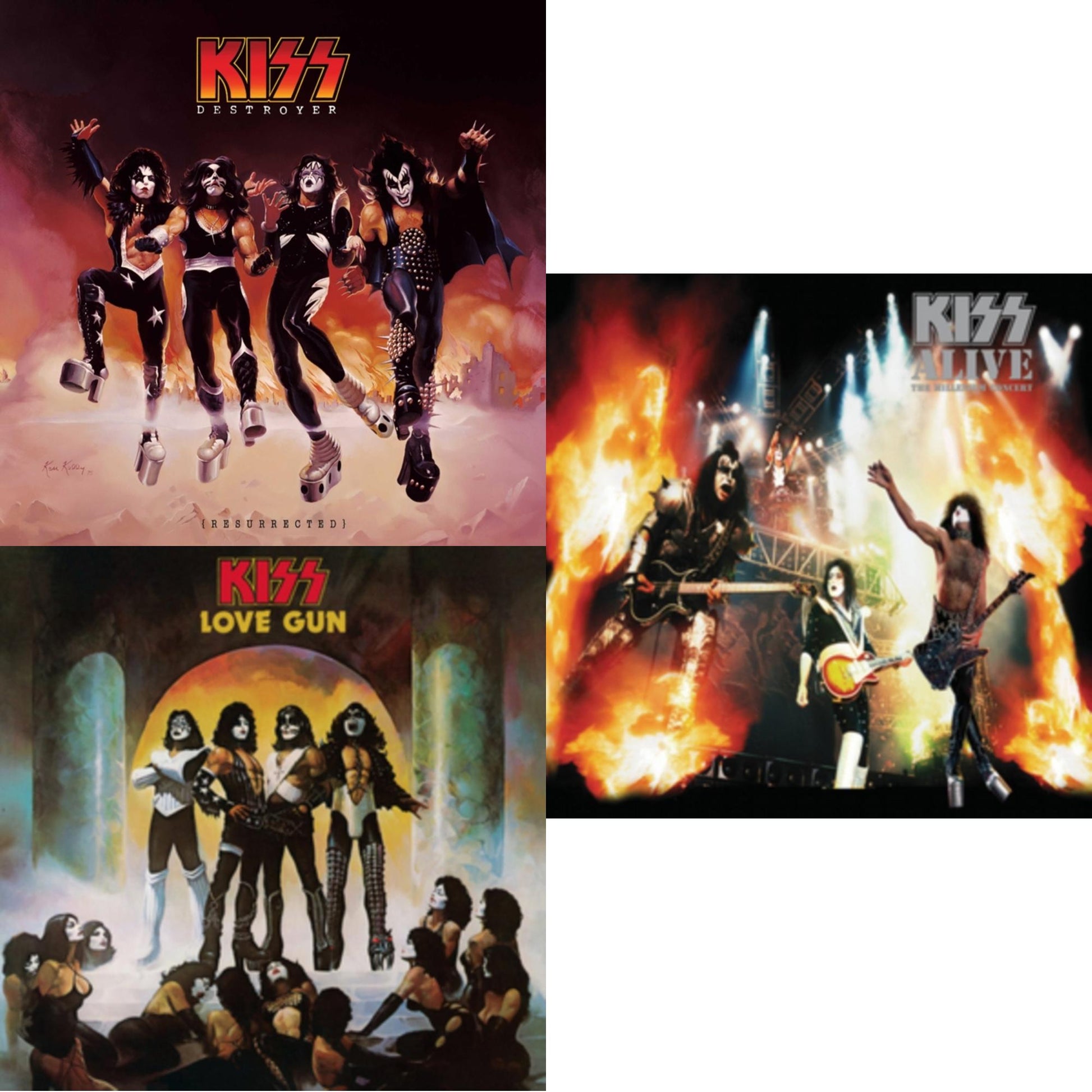 This is a 3 LP Vinyl SKU bundle.
1.This LP Vinyl is brand new.Format: LP VinylMusic Style: Hard RockThis item's title is: Destroyer (Resurrected) (Translucent Orange LP Vinyl)Artist: KissLabel: MercuryBarcode: 602508158612Release Date: 9/27/2019
2.This LP Vinyl is brand new.