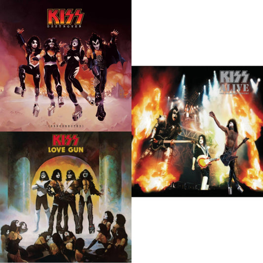 This is a 3 LP Vinyl SKU bundle.
1.This LP Vinyl is brand new.Format: LP VinylMusic Style: Hard RockThis item's title is: Destroyer (Resurrected) (Translucent Orange LP Vinyl)Artist: KissLabel: MercuryBarcode: 602508158612Release Date: 9/27/2019
2.This LP Vinyl is brand new.