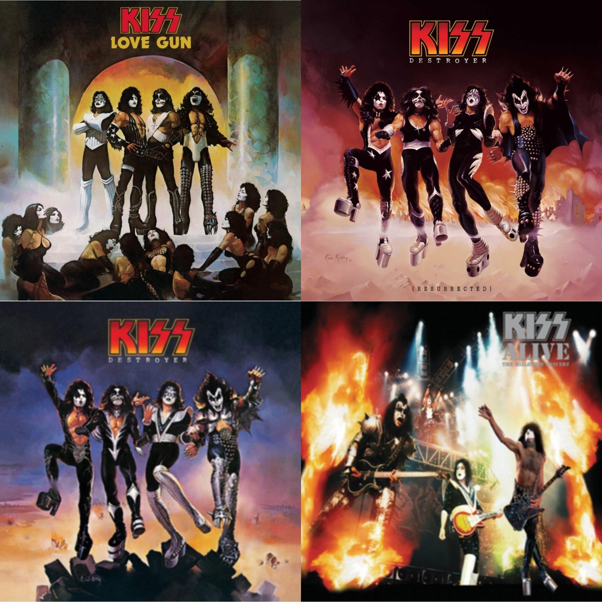 This is a 4 LP Vinyl SKU bundle.
1.This LP Vinyl is brand new.Format: LP VinylMusic Style: Hard RockThis item's title is: Love Gun (Tangerine/Aqua Splatter LP Vinyl)Artist: KissLabel: CasablancaBarcode: 602507391904Release Date: 9/25/2020
2.This LP Vinyl is brand new.
