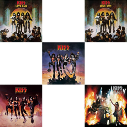 This is a 5 LP Vinyl SKU bundle.
1.This LP Vinyl is brand new.Format: LP VinylMusic Style: Hard RockThis item's title is: Love Gun (Tangerine/Aqua Splatter LP Vinyl)Artist: KissLabel: CasablancaBarcode: 602507391904Release Date: 9/25/2020
2.This LP Vinyl is brand new.
