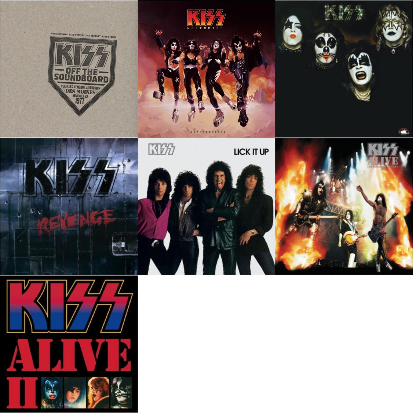 This is a 7 LP Vinyl SKU bundle.
1.This LP Vinyl is brand new.Format: LP VinylMusic Style: DroneThis item's title is: Kiss Off The Soundboard: Live In Des Moines (2LP)Artist: KissLabel: UMEBarcode: 602445825578Release Date: 9/9/2022
2.This LP Vinyl is brand new.