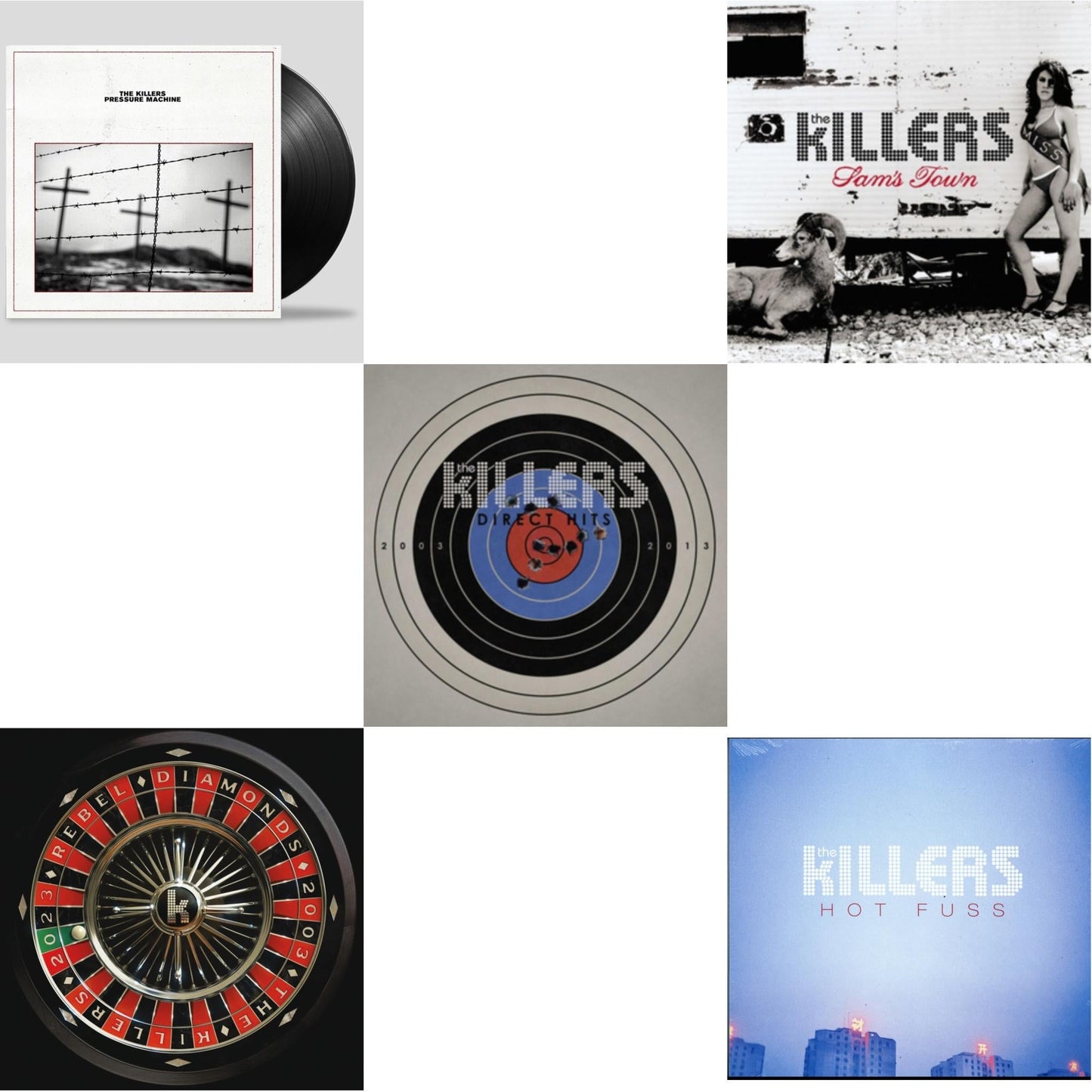 Pressure Machine & Rebel Diamonds (2LP) & Direct Hits (2LP) & Sam's Town & Hot Fuss