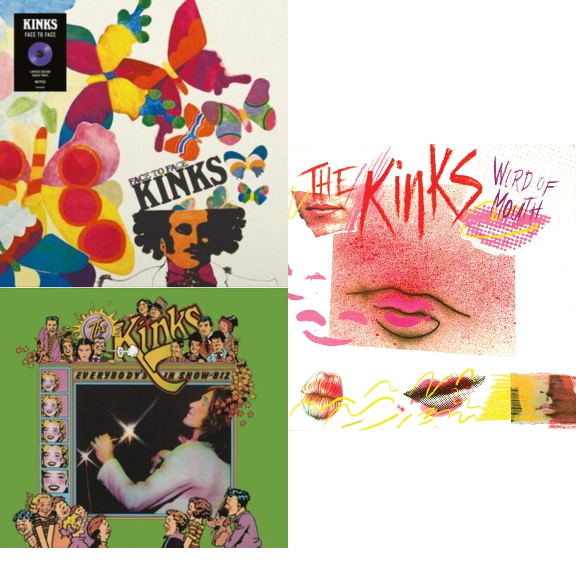This is a 3 LP Vinyl SKU bundle.
1.This LP Vinyl is brand new.Format: LP VinylMusic Style: Pop RockThis item's title is: Face To FaceArtist: KinksLabel: SANCTUARY RECORDSBarcode: 4050538691566Release Date: 4/29/2022
2.This LP Vinyl is brand new.
