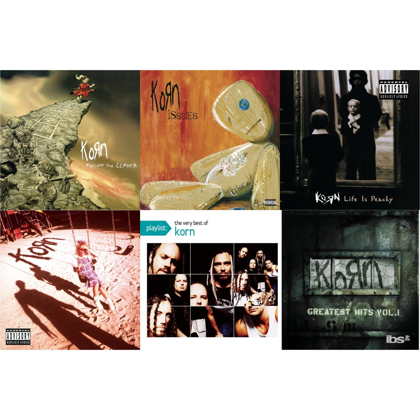 Greatest Hits Vol.1 & Life Is Peachy & Korn (Explicit) & Issues (Explicit) & Playlist: Very Best Of Korn & Follow The Leader