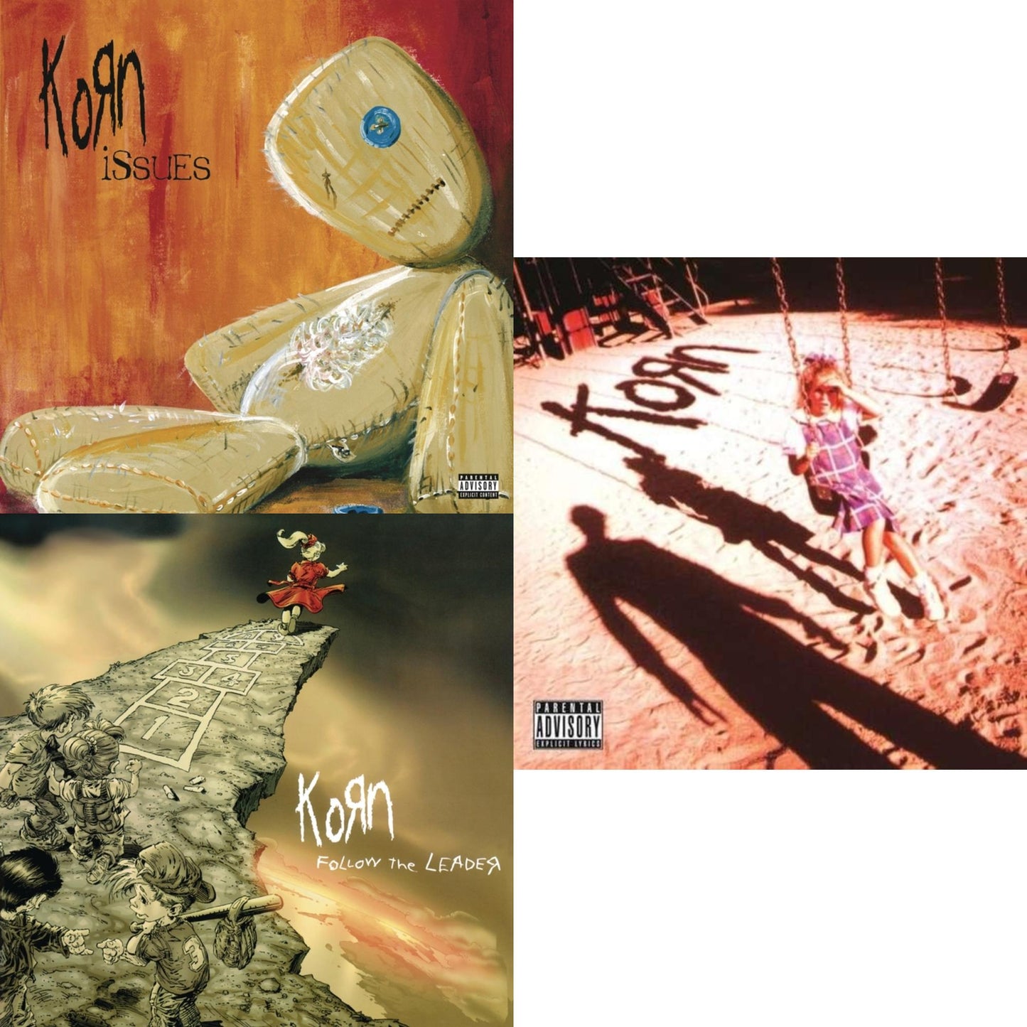 Issues (X) (2LP/140G) & Follow The Leader (Pa) (2 LP/140G) & Korn (180G)