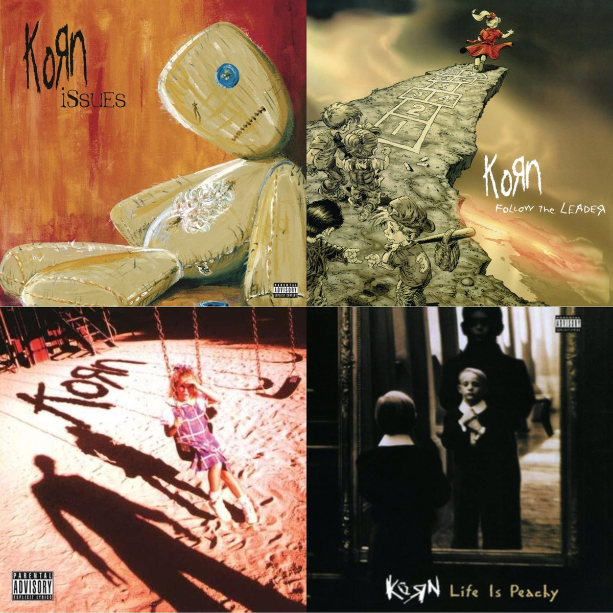 Issues (X) (2LP/140G) & Follow The Leader (Pa) (2 LP/140G) & Korn (180G) & Life Is Peachy (180G)