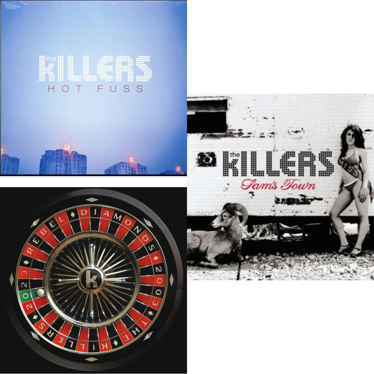 This is a 3 LP Vinyl SKU bundle.
1.This LP Vinyl is brand new.Format: LP VinylMusic Style: Alternative RockThis item's title is: Hot FussArtist: KillersLabel: ISLANDBarcode: 602557720808Release Date: 11/17/2017
2.This LP Vinyl is brand new.