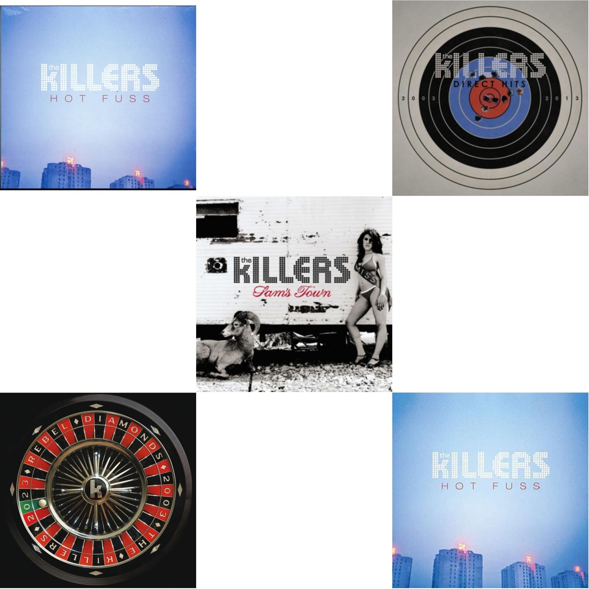 This is a 5 LP Vinyl SKU bundle.
1.This LP Vinyl is brand new.Format: LP VinylMusic Style: Alternative RockThis item's title is: Hot FussArtist: KillersLabel: ISLANDBarcode: 602557720808Release Date: 11/17/2017
2.This LP Vinyl is brand new.