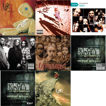 This is a 8 CD SKU bundle.
1.This CD is brand new.Format: CDMusic Style: Nu MetalThis item's title is: Issues (Explicit)Artist: KornLabel: LEGACYBarcode: 886978795427Release Date: 3/15/2011
2.This CD is brand new.